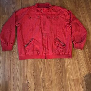 Pelle Pelle Vintage Men's Red Light Stud Detail Bomber Jacket Streetwear Rap Hip